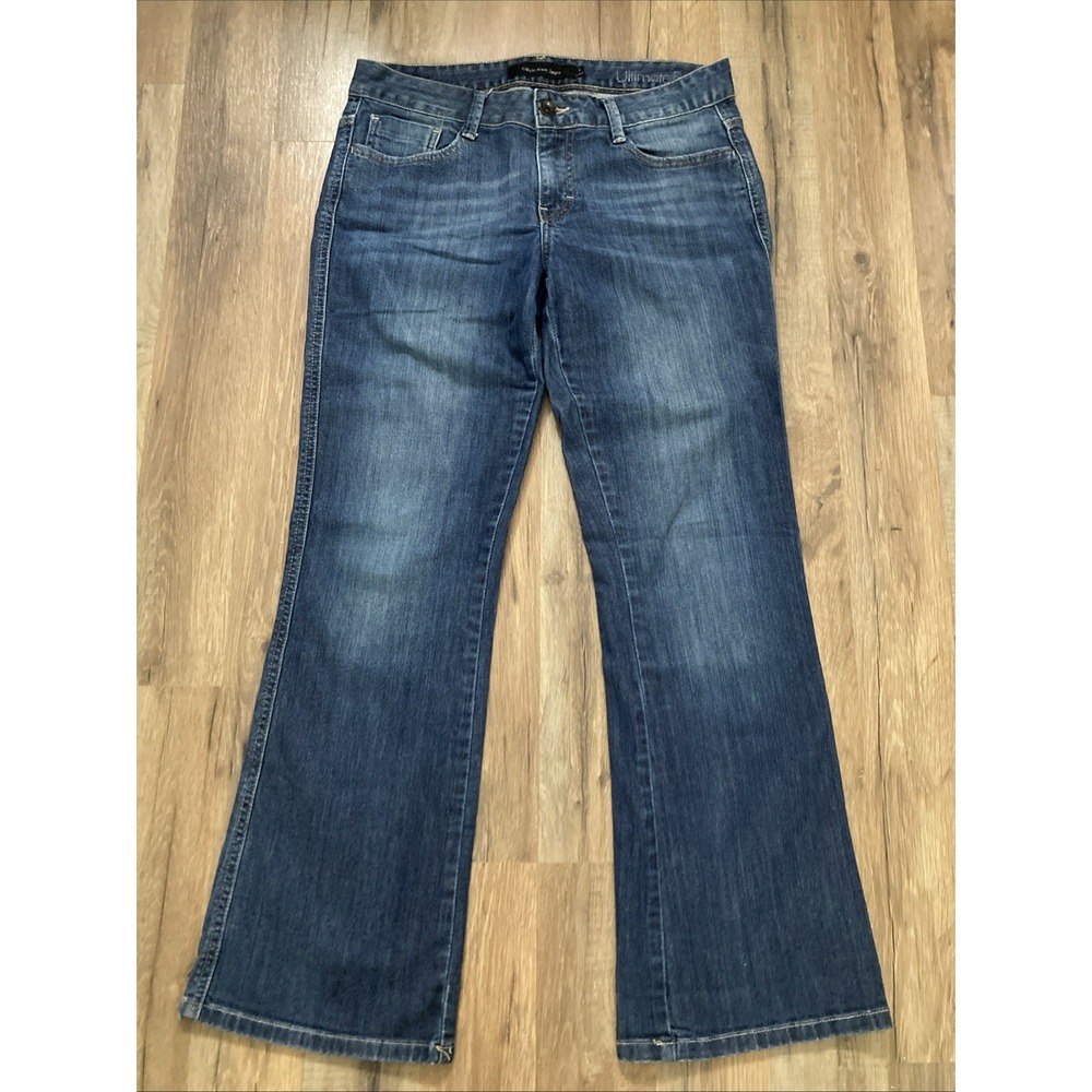 Calvin Klein Women Bootcut Flare Leg Jeans Size 6 Dark Wash Western Casual